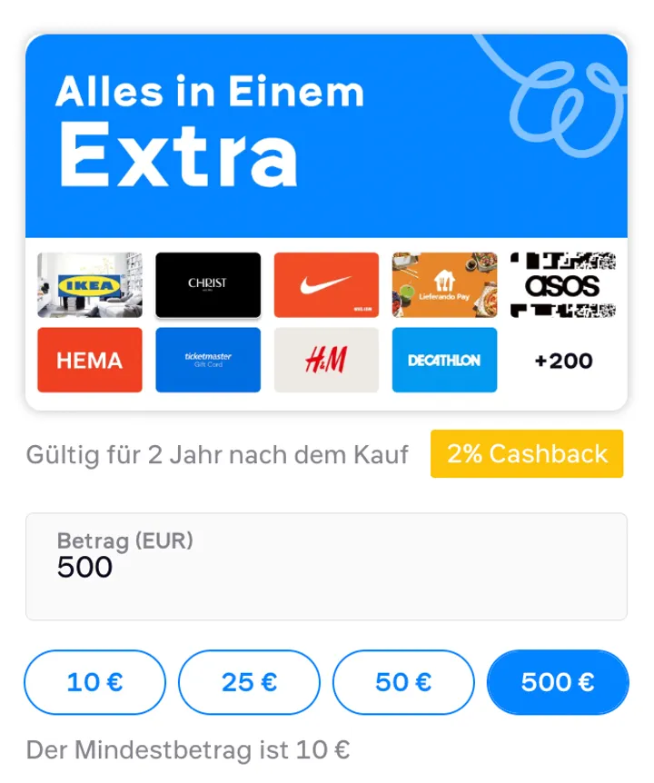 2% Cashback bei Amazon
