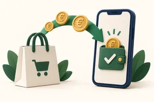 Geld nach dem Einkauf zurückerhalten Cashback vom Einkauf als Gutschrift in der App erhalten